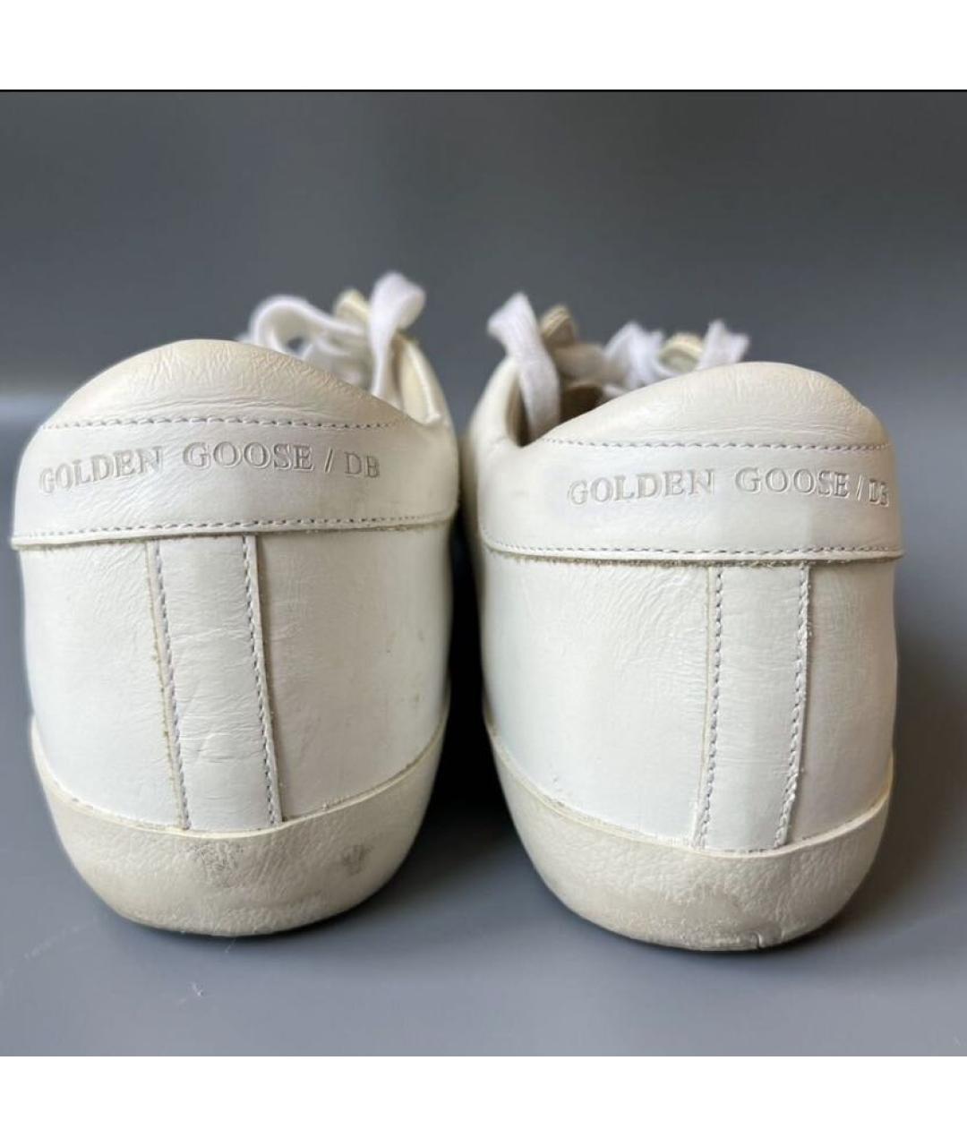 GOLDEN GOOSE Белые кожаные кеды, фото 5