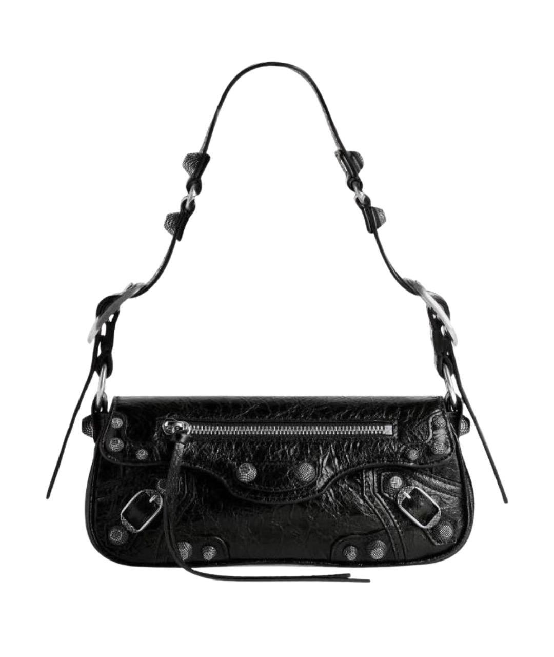 BALENCIAGA Черная кожаная сумка через плечо, фото 1