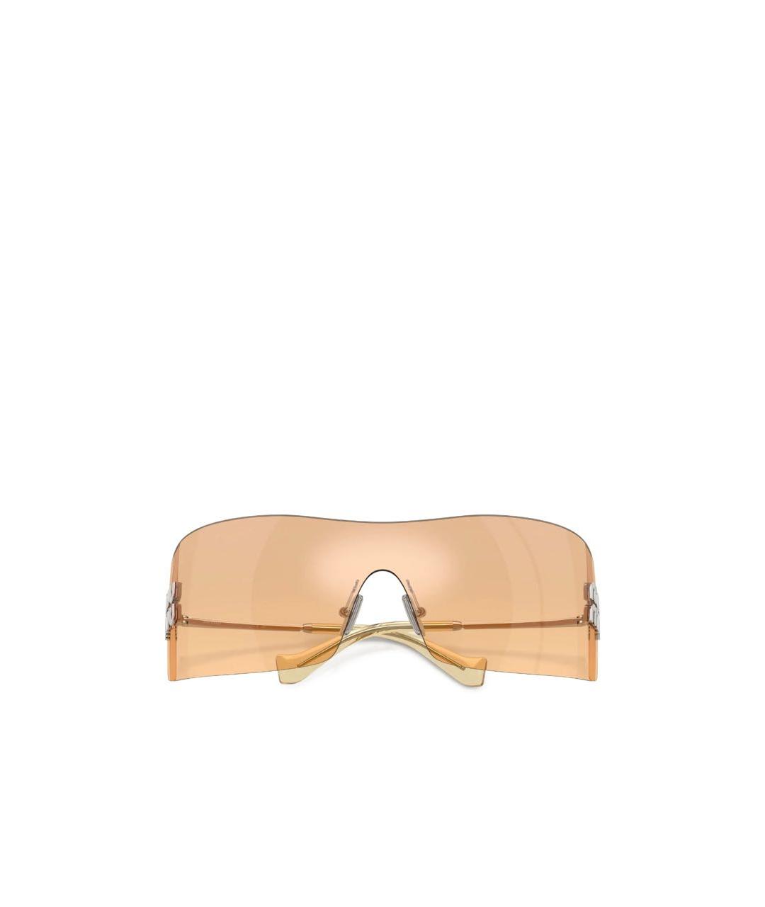 MIU MIU Серебряные металлические солнцезащитные очки, фото 4