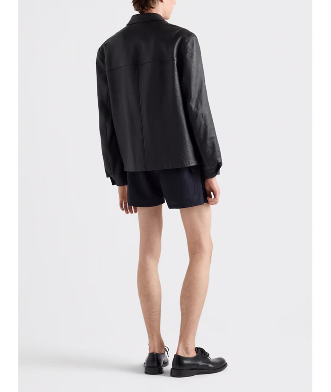 PRADA Черная кожаная куртка, фото 4