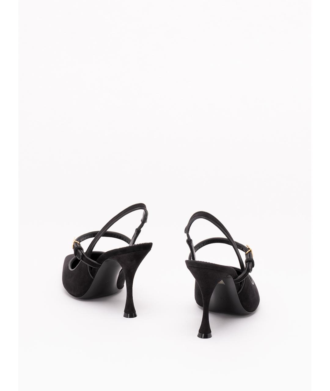 DOLCE&GABBANA Черные кожаные туфли, фото 3