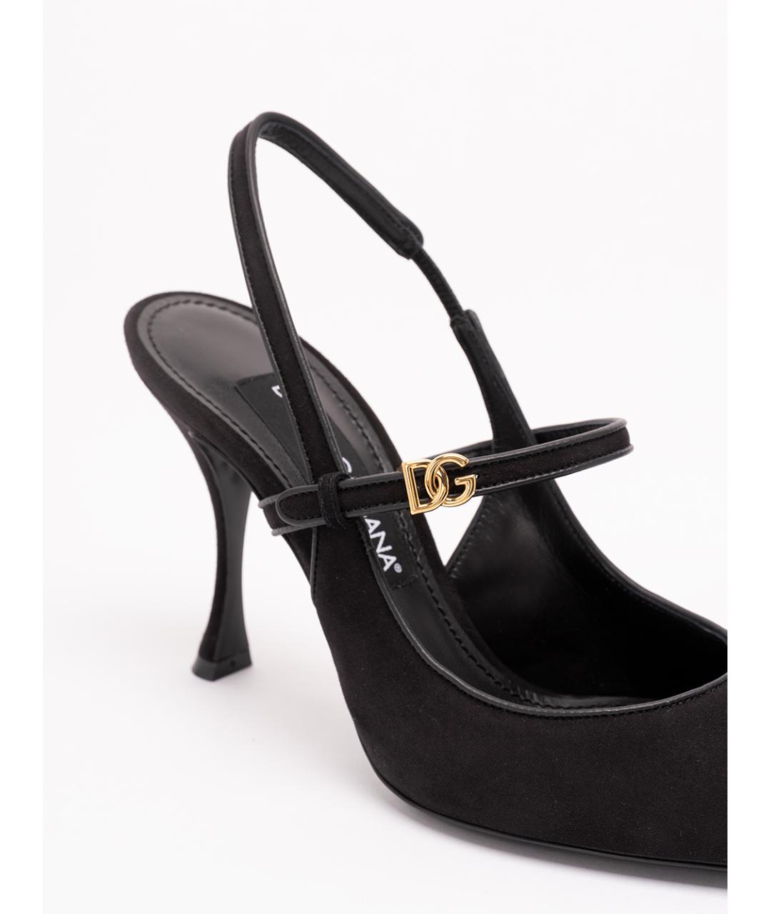 DOLCE&GABBANA Черные кожаные туфли, фото 5