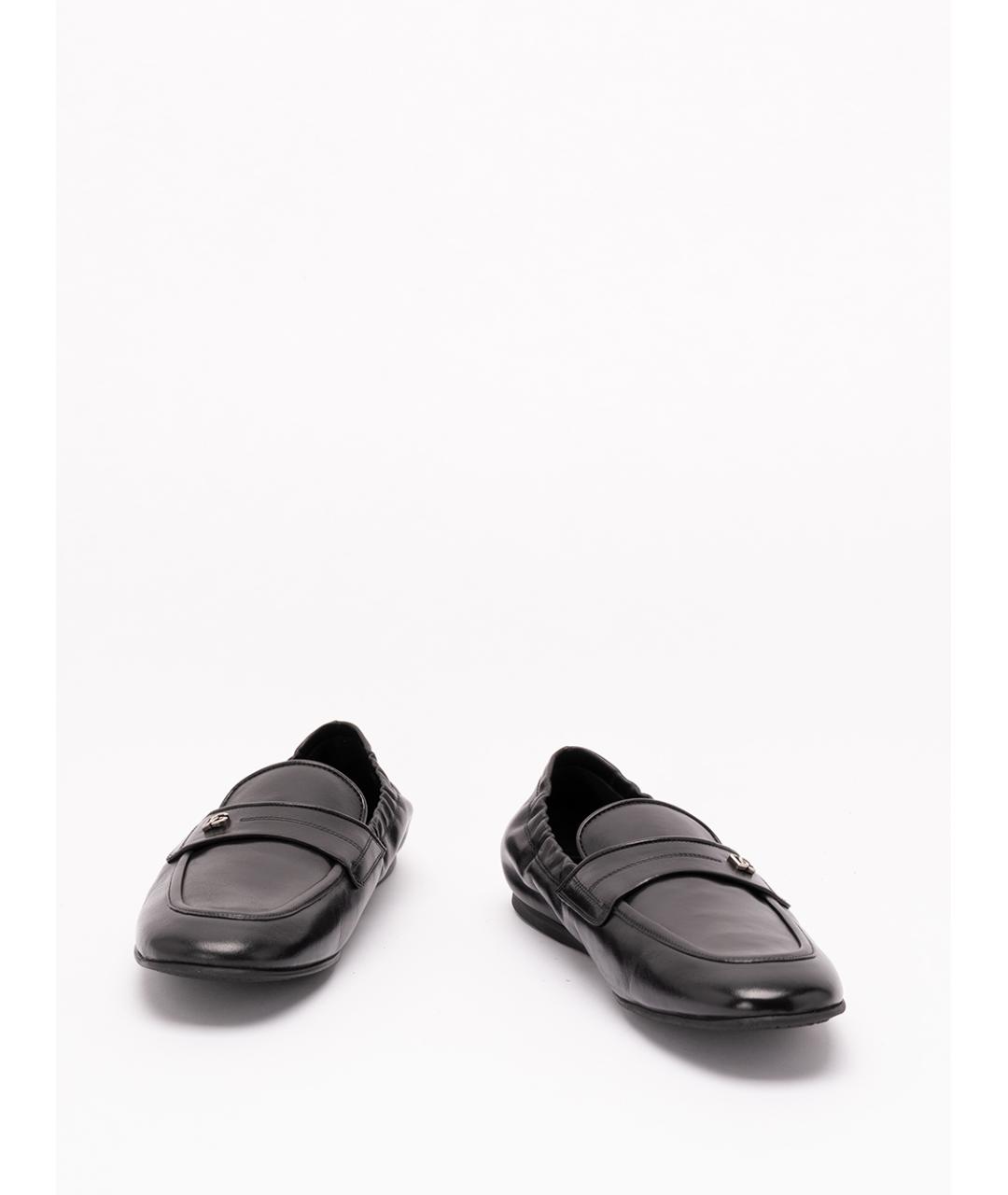 DOLCE&GABBANA Черные кожаные лоферы, фото 2