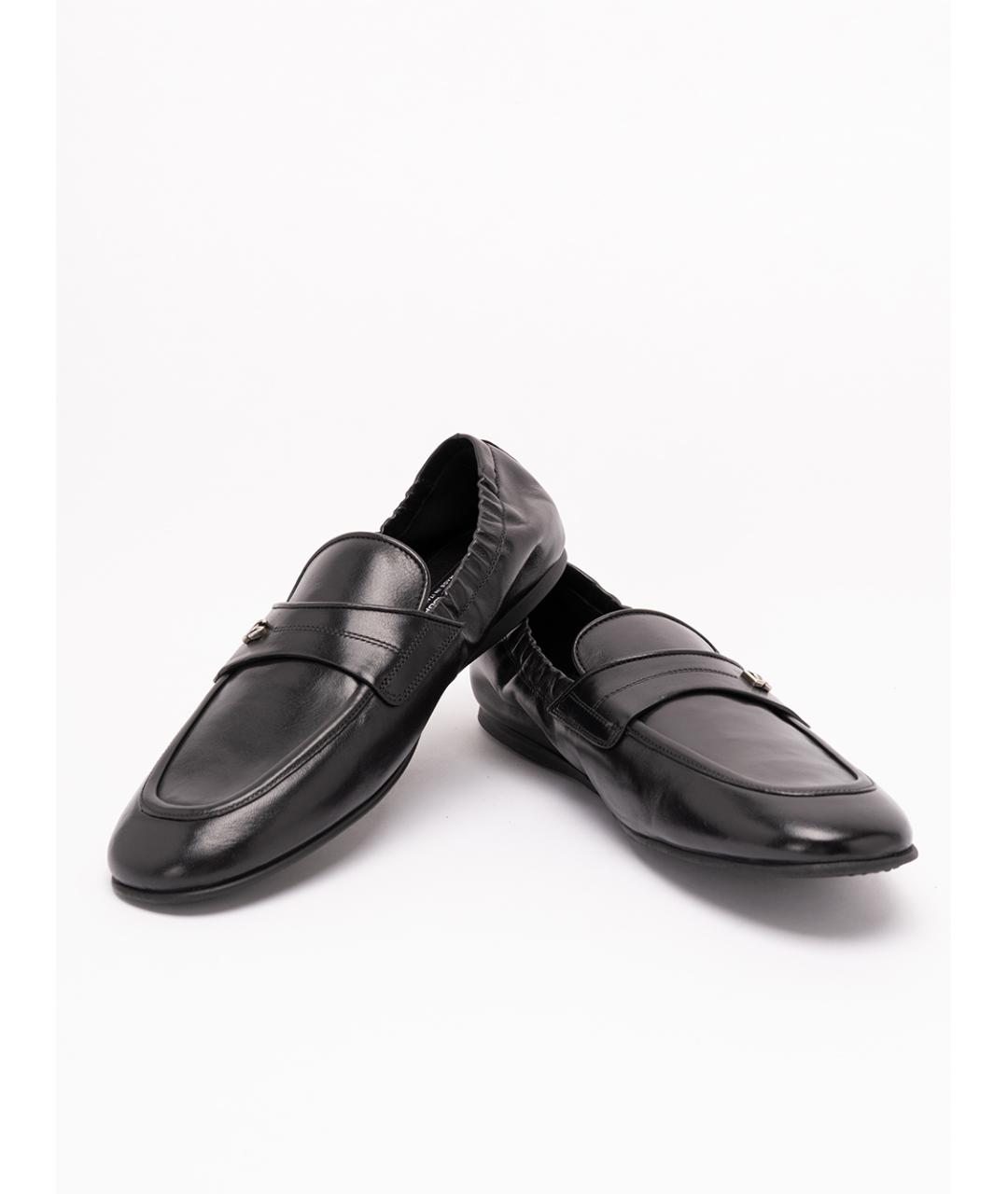 DOLCE&GABBANA Черные кожаные лоферы, фото 6