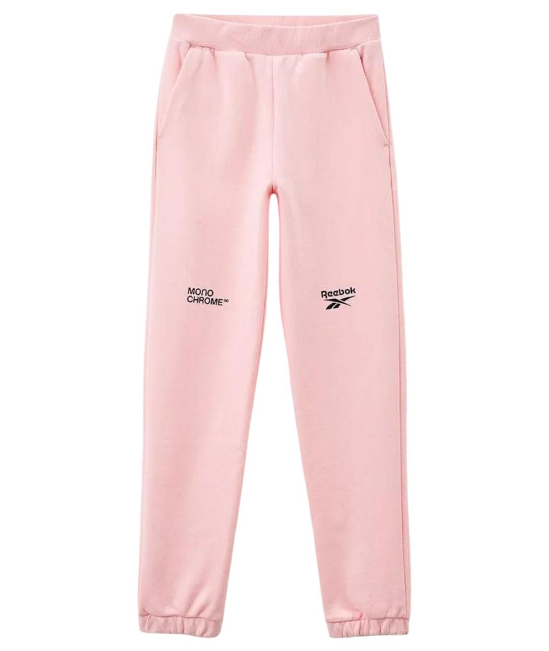 REEBOK Розовые хлопковые повседневные брюки, фото 1