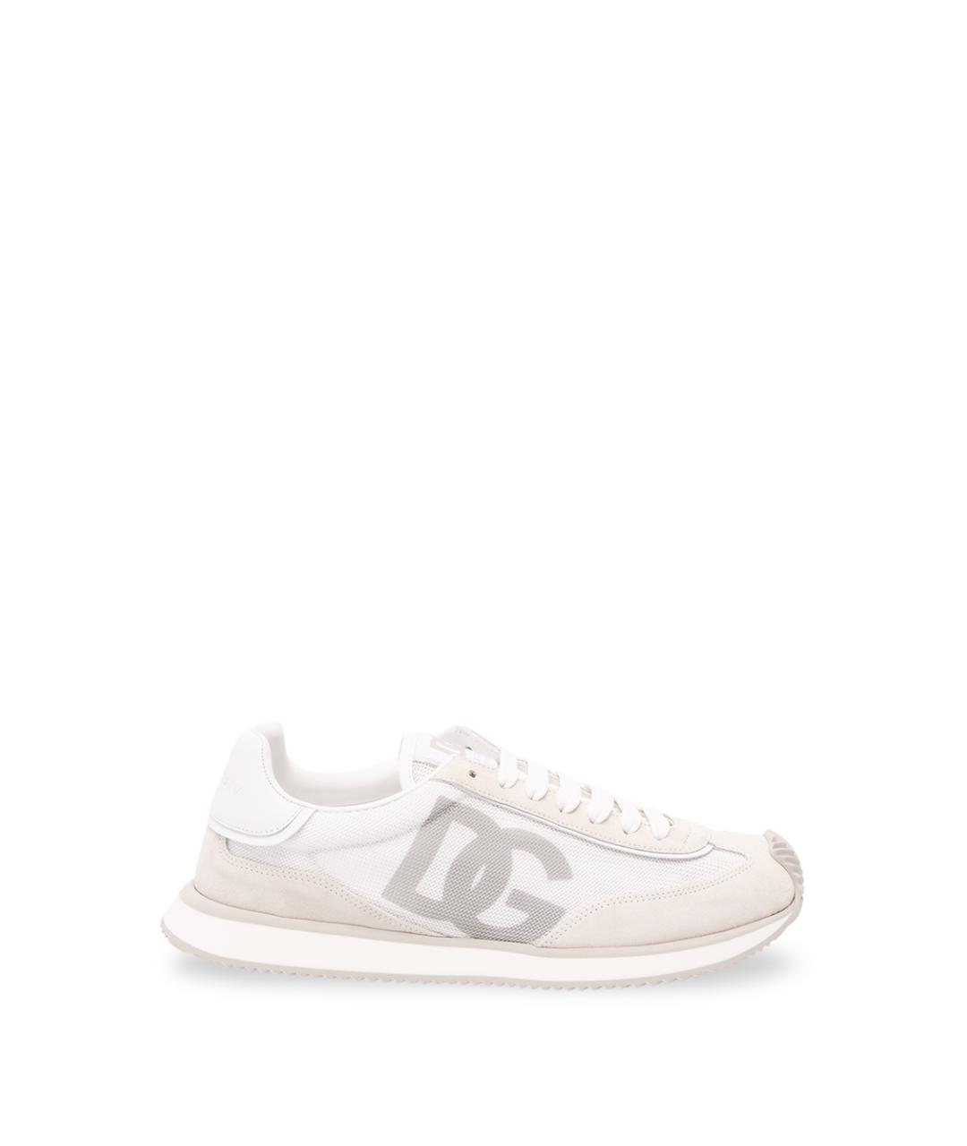 DOLCE&GABBANA Белые синтетические низкие кроссовки / кеды, фото 1