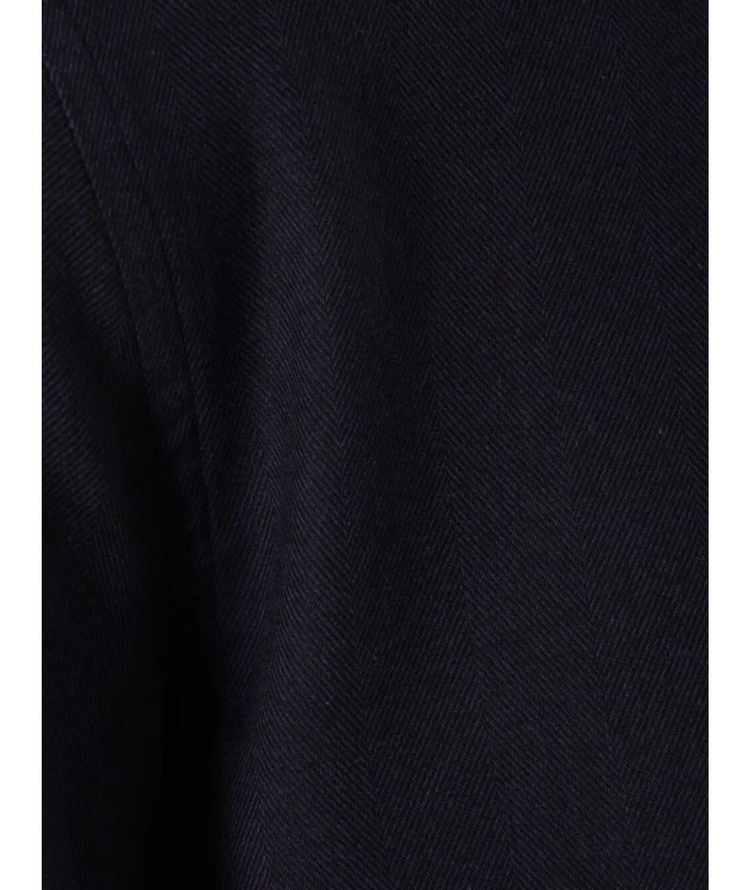 BRUNELLO CUCINELLI Темно-синяя хлопковая кэжуал рубашка, фото 4