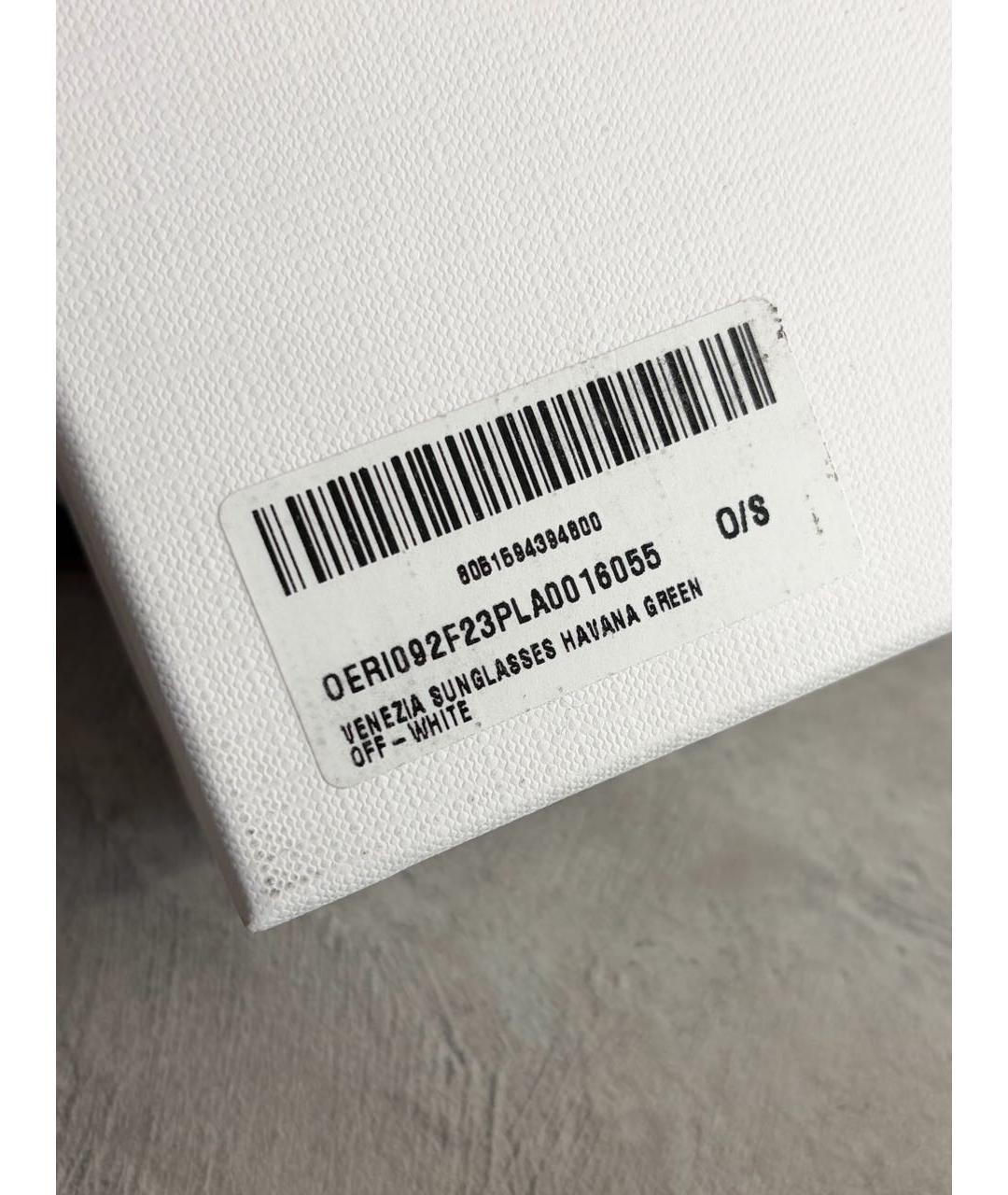 OFF-WHITE Коричневые пластиковые солнцезащитные очки, фото 8