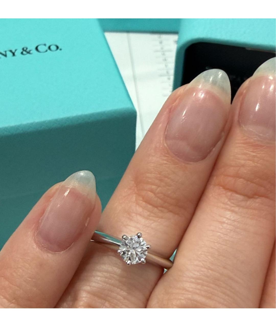 TIFFANY&CO Серебряное платиновое кольцо, фото 3
