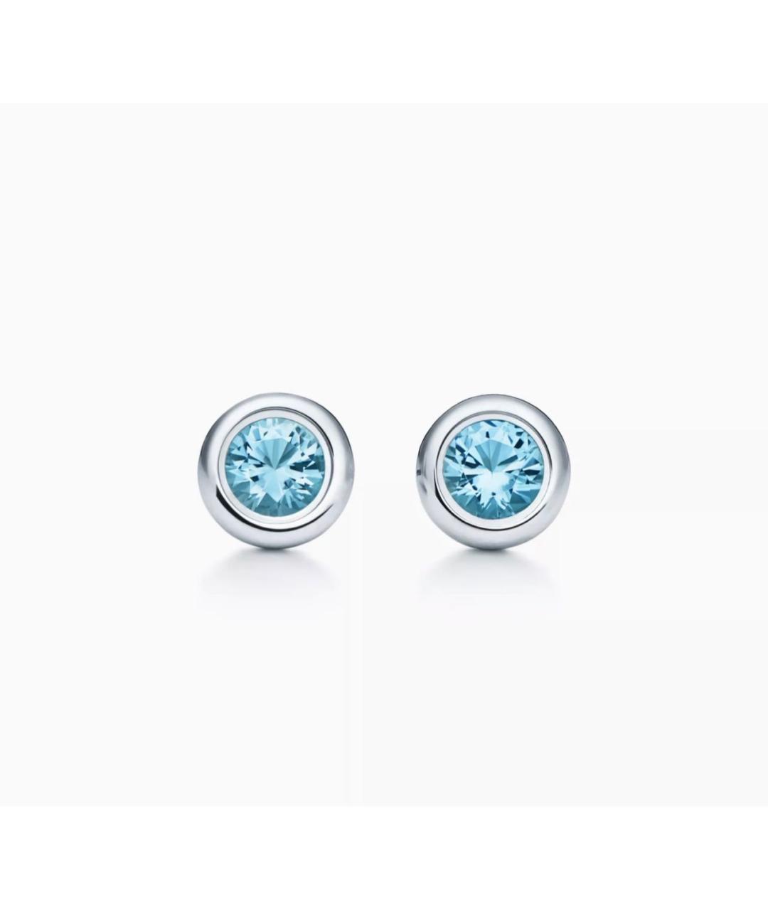 TIFFANY&CO Голубые серебряные серьги, фото 2