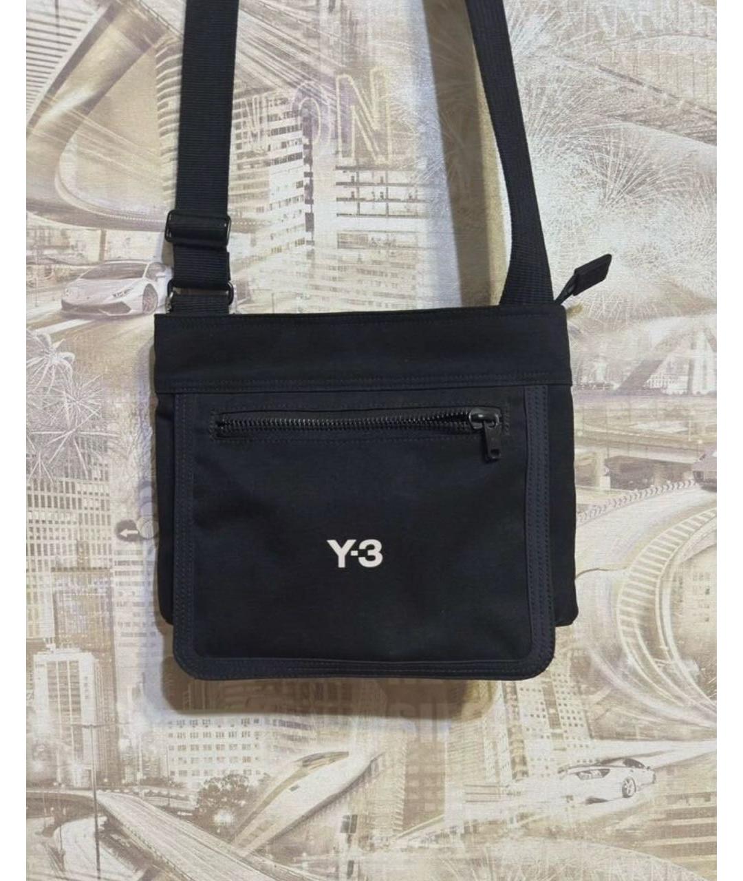 Y-3 Черная сумка на плечо, фото 2