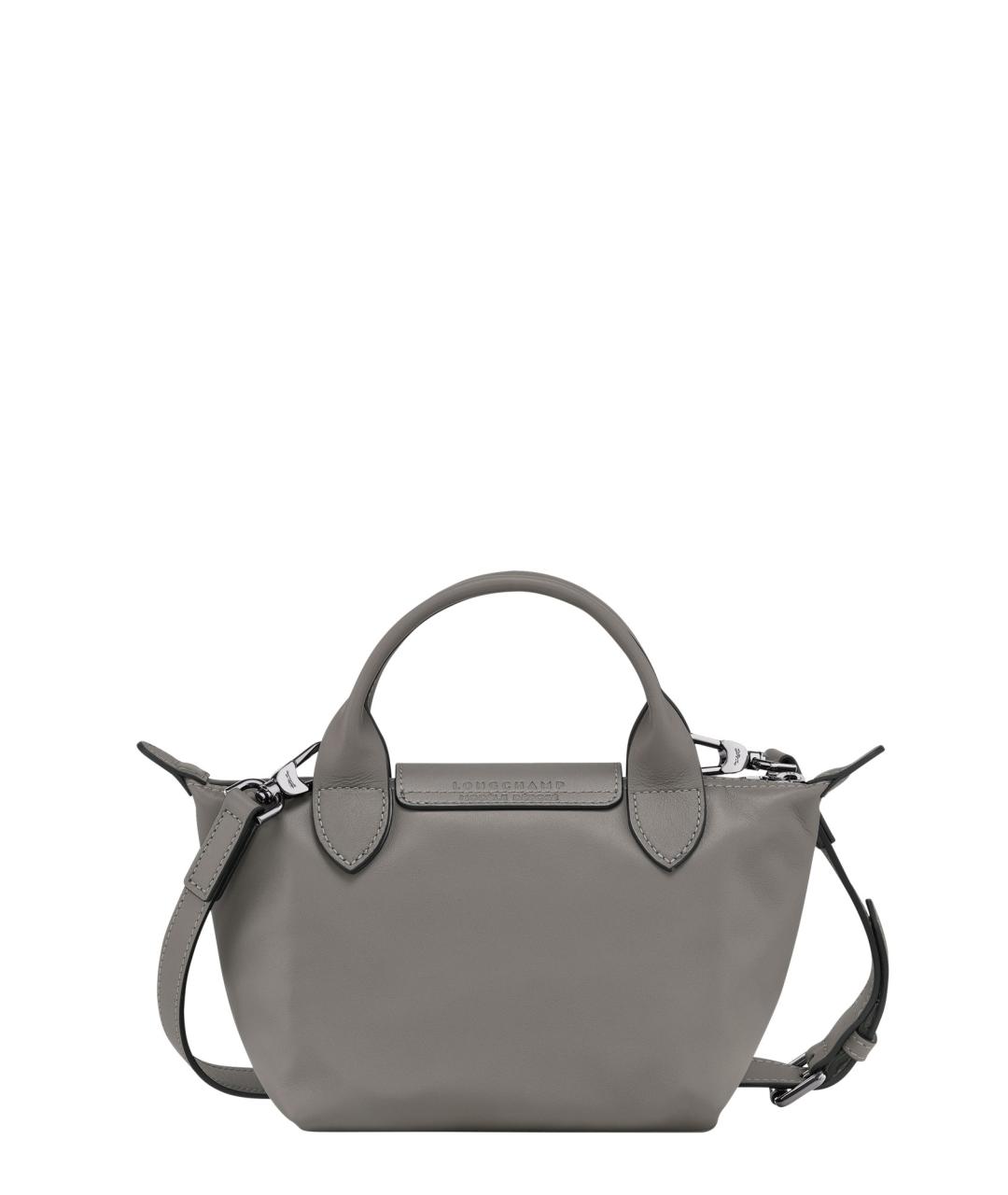LONGCHAMP Серая кожаная сумка тоут, фото 2