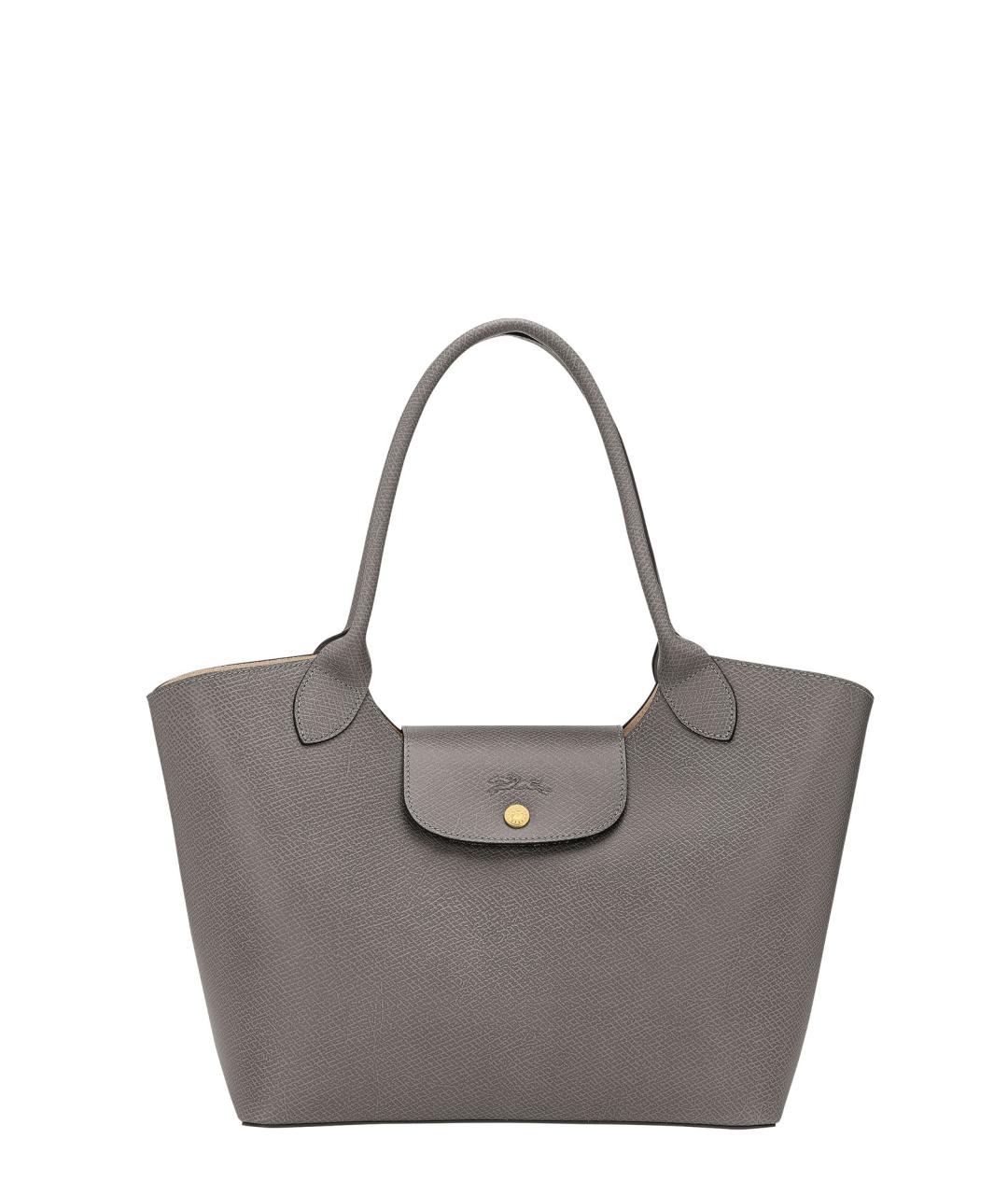 LONGCHAMP Серая кожаная сумка тоут, фото 1