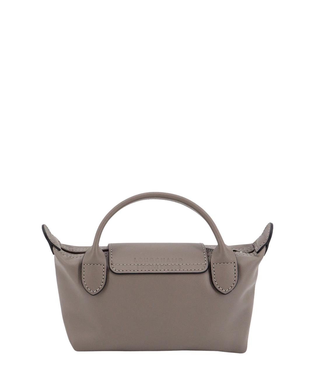 LONGCHAMP Серая кожаная сумка тоут, фото 2