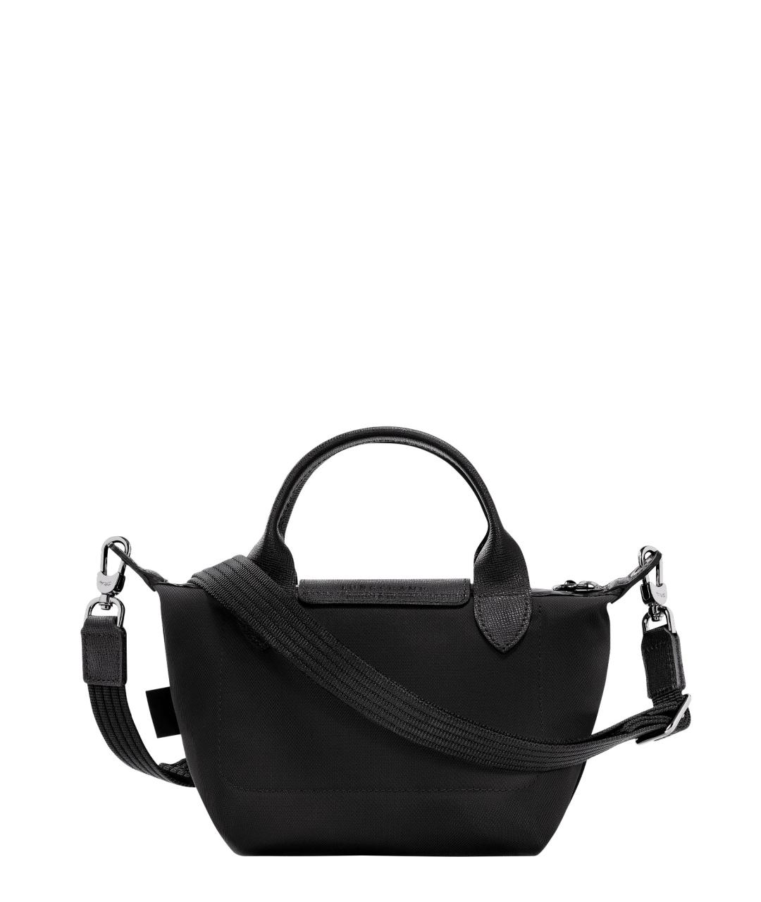 LONGCHAMP Черная кожаная сумка тоут, фото 2