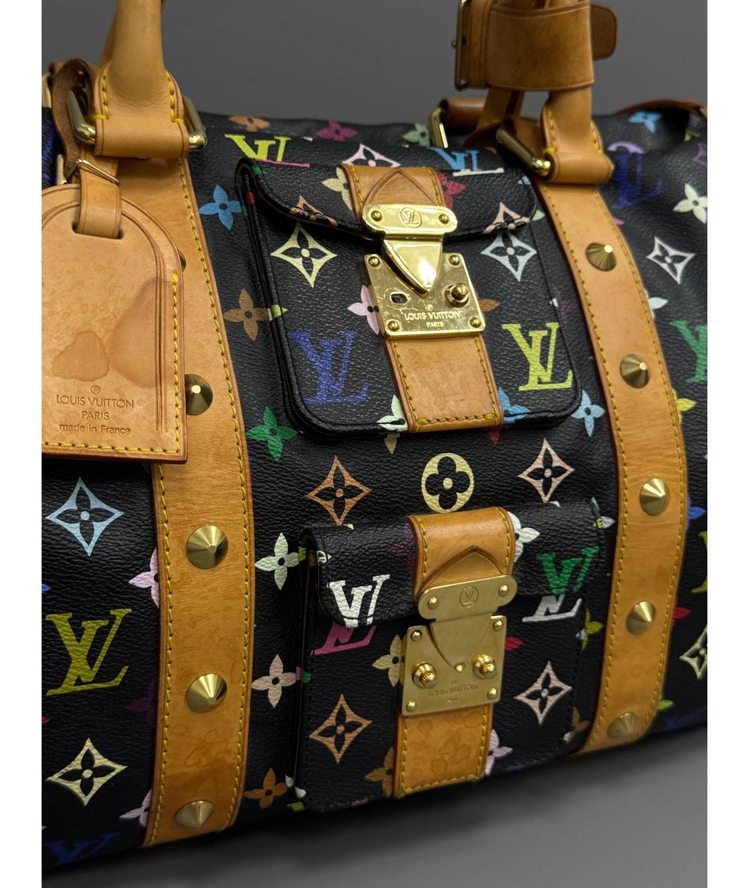 LOUIS VUITTON Черная дорожная/спортивная сумка, фото 3