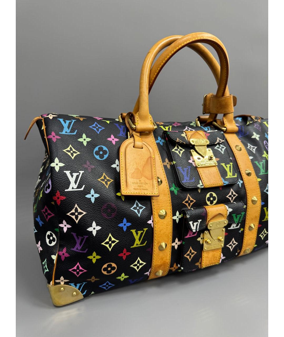 LOUIS VUITTON Черная дорожная/спортивная сумка, фото 2