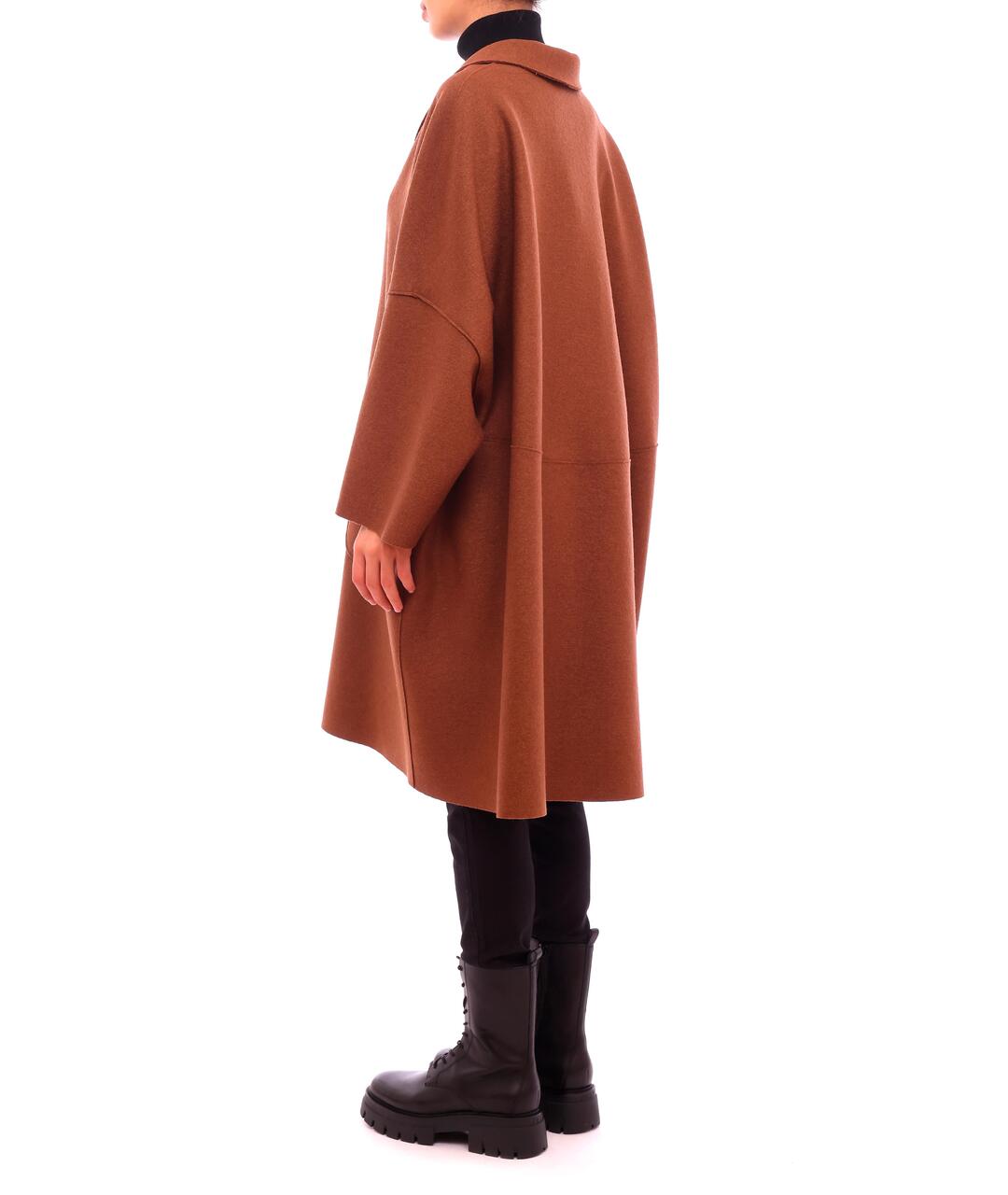 HERNO Коричневое шерстяное пальто, фото 4