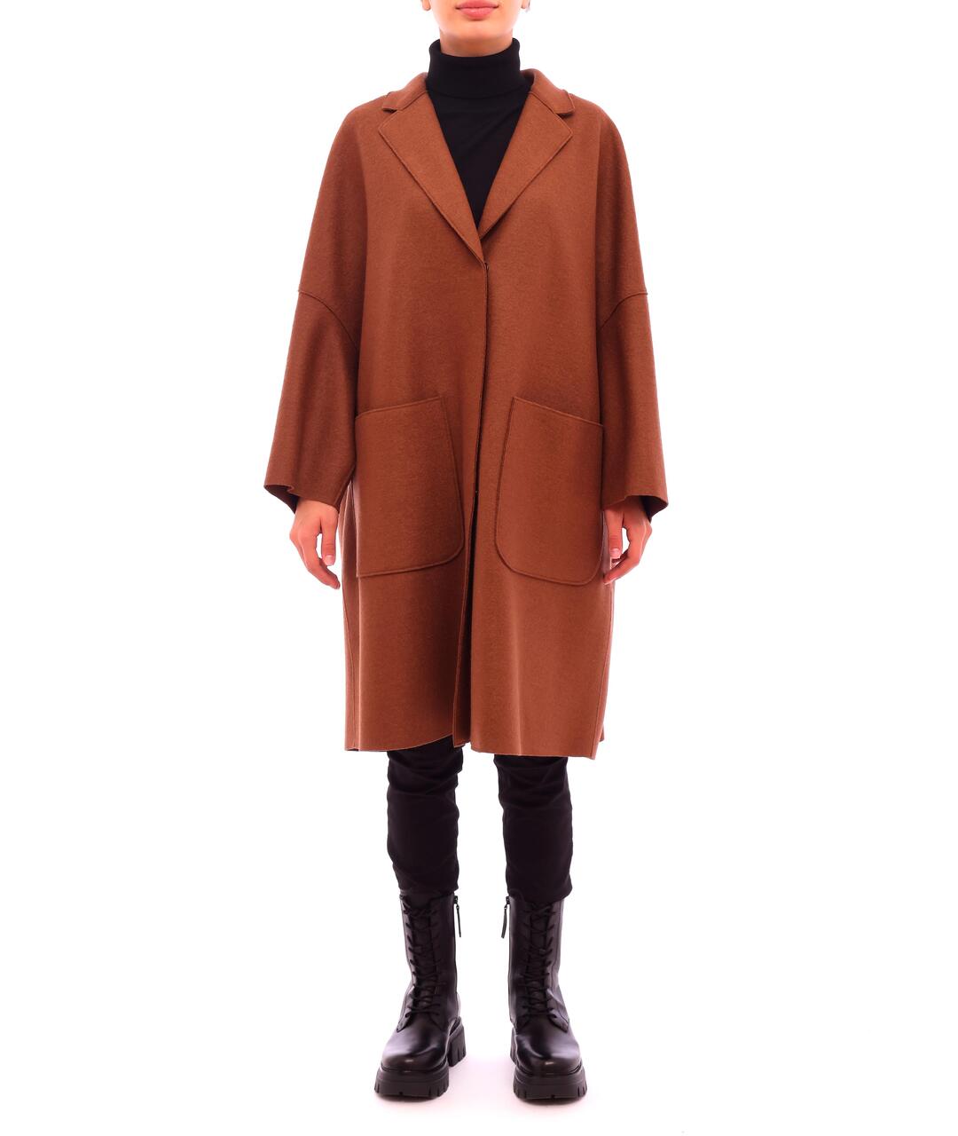 HERNO Коричневое шерстяное пальто, фото 6
