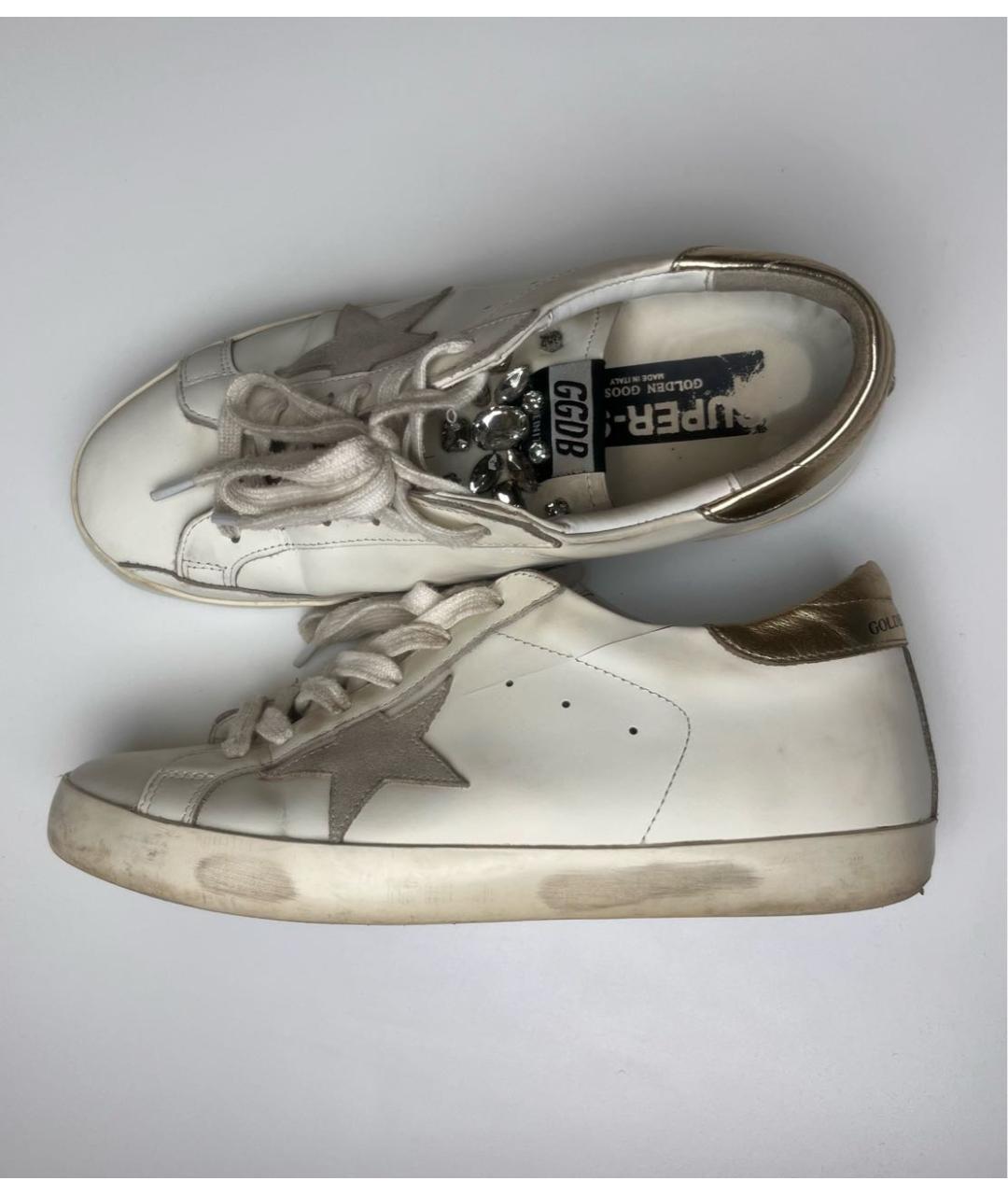 GOLDEN GOOSE Белые кожаные кеды, фото 9