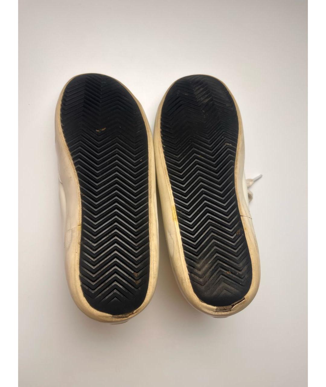 GOLDEN GOOSE Белые кожаные кеды, фото 4