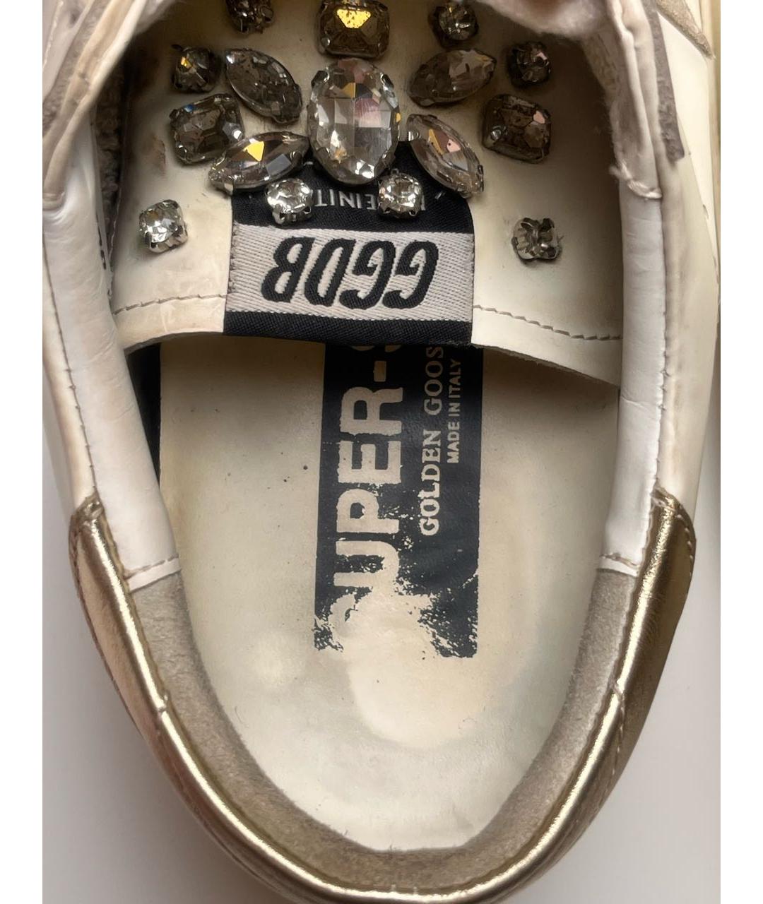 GOLDEN GOOSE Белые кожаные кеды, фото 8