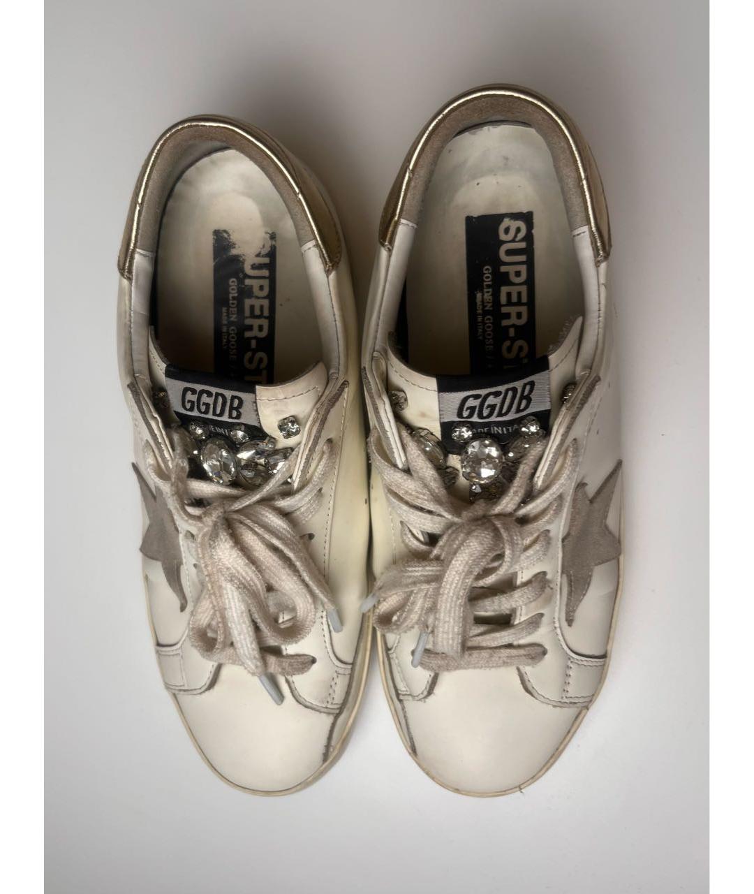 GOLDEN GOOSE Белые кожаные кеды, фото 2