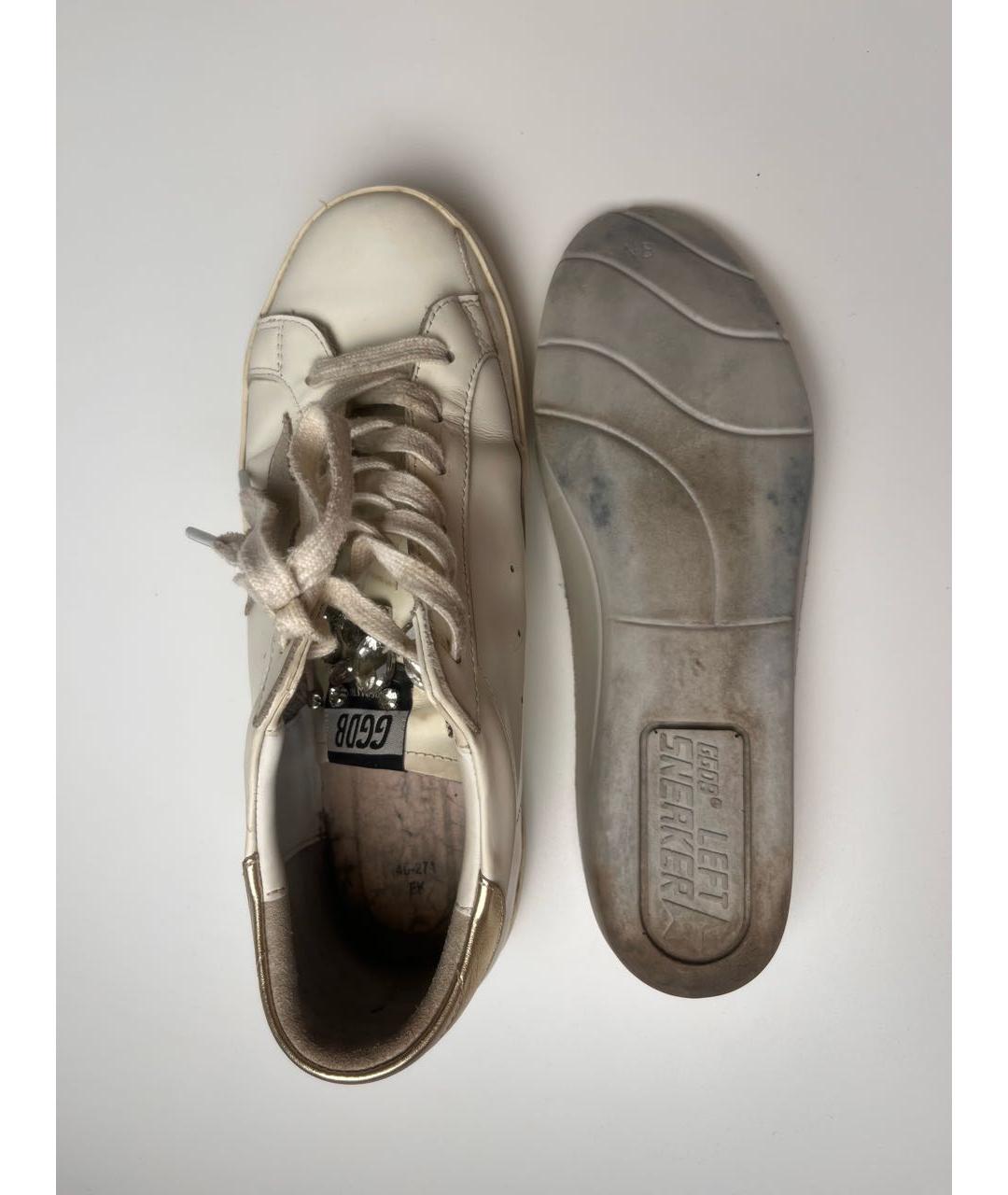 GOLDEN GOOSE Белые кожаные кеды, фото 3