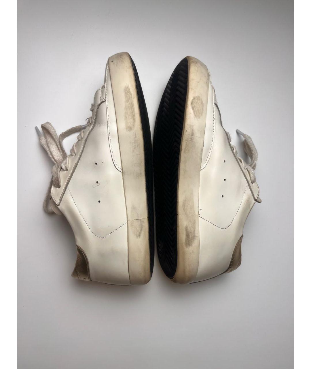 GOLDEN GOOSE Белые кожаные кеды, фото 5