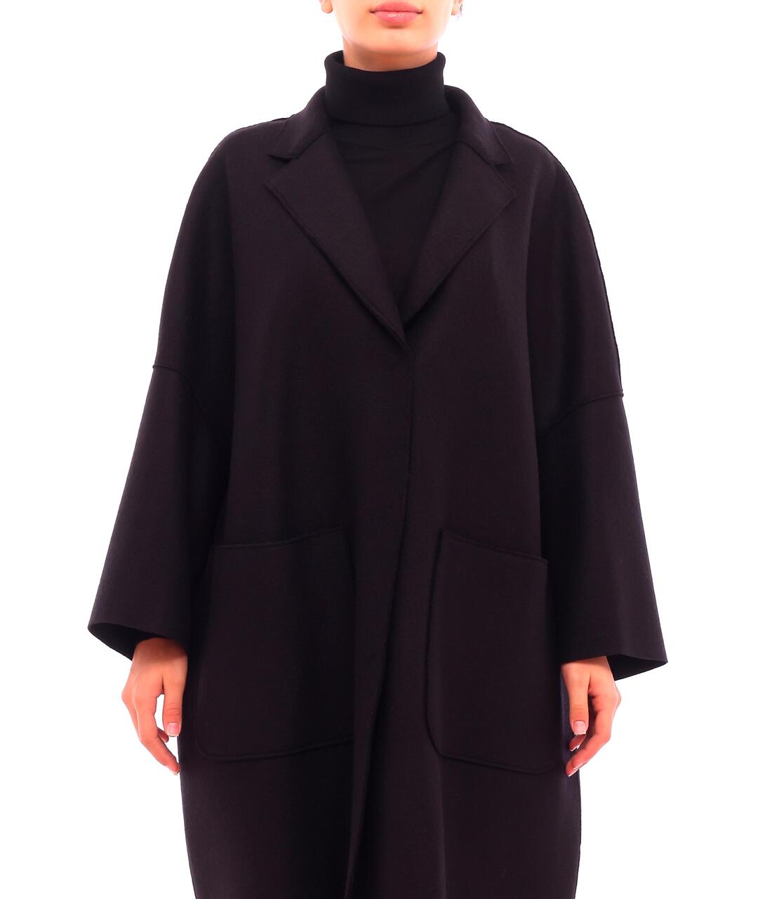 HERNO Черное шерстяное пальто, фото 4