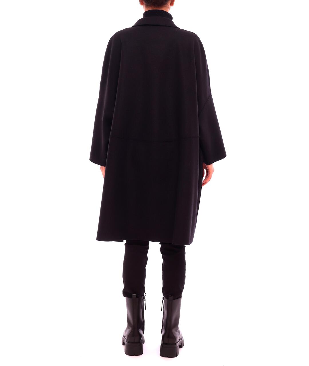 HERNO Черное шерстяное пальто, фото 2