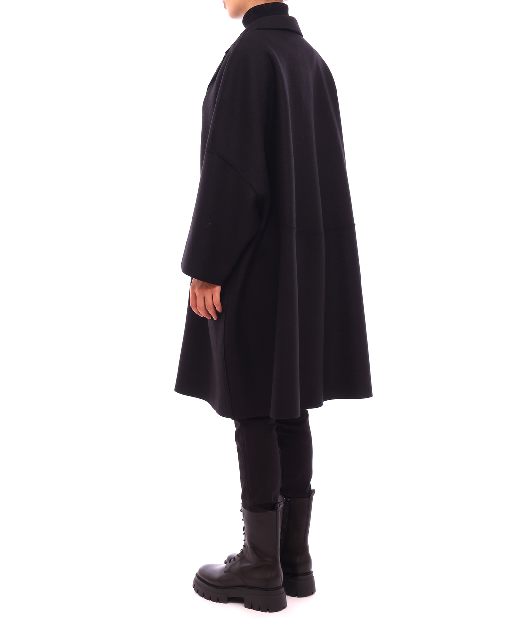 HERNO Черное шерстяное пальто, фото 3