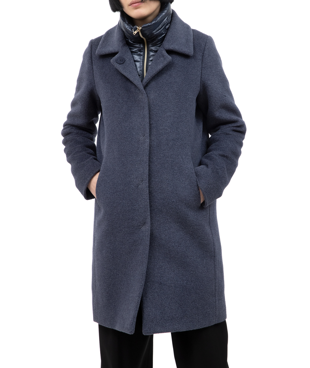HERNO Синее кашемировое пальто, фото 2