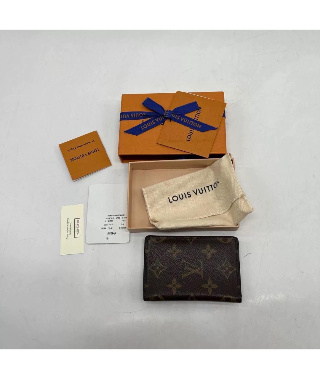 LOUIS VUITTON Коричневый кошелек, фото 5