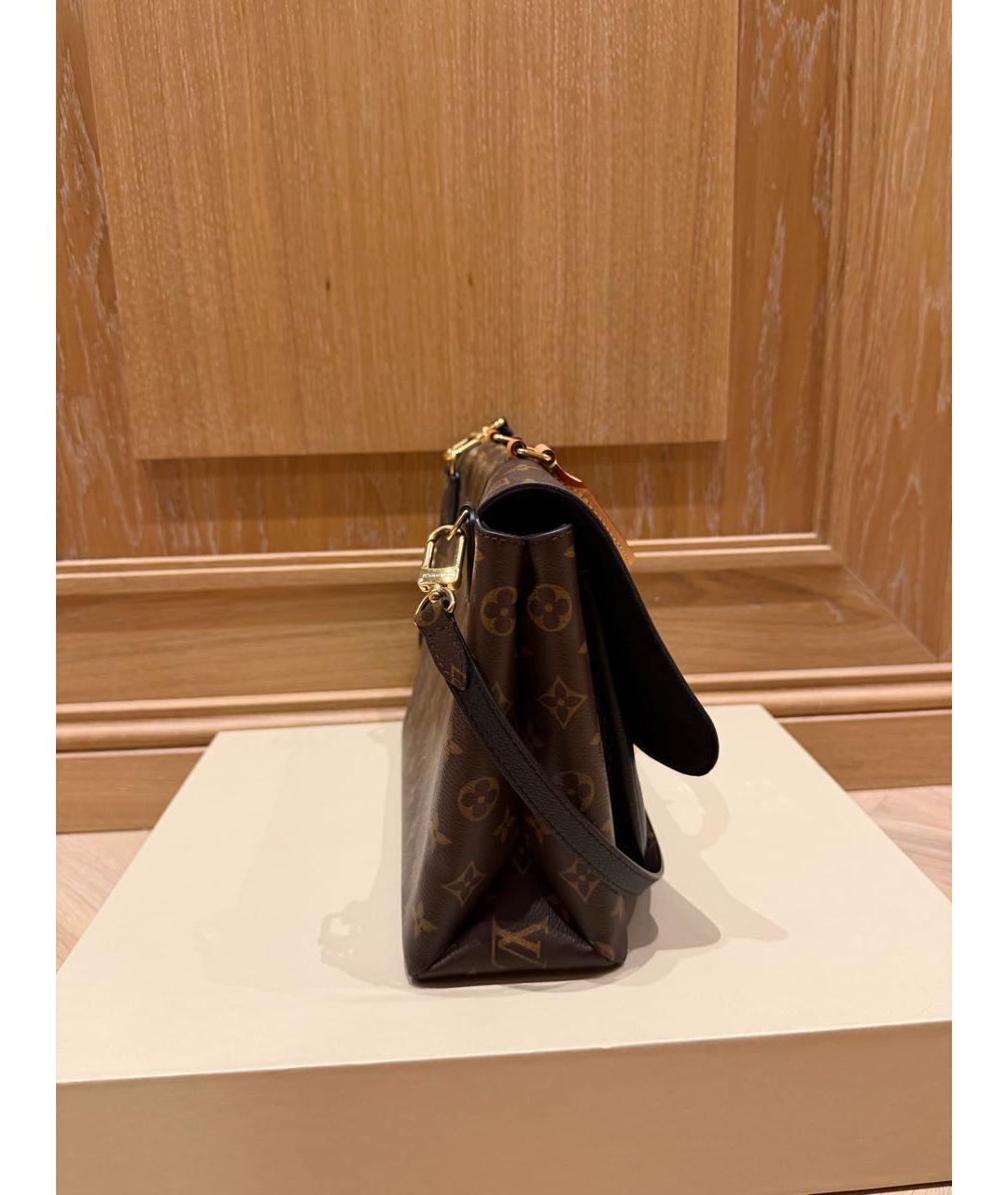LOUIS VUITTON Коричневая сумка с короткими ручками, фото 3