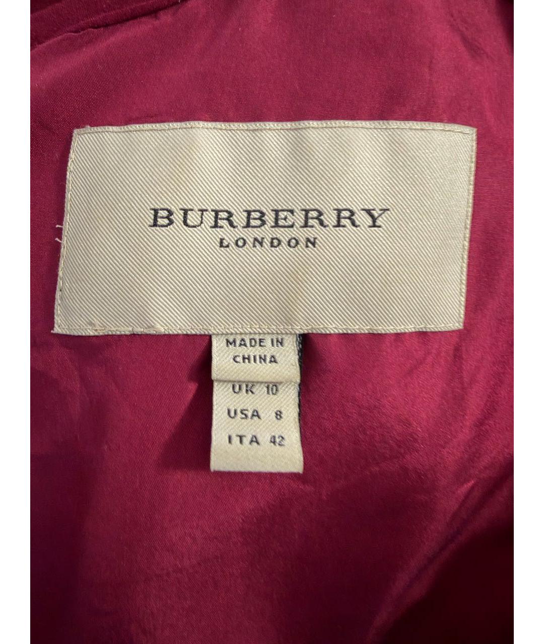 BURBERRY Бордовая шелковая блузы, фото 3