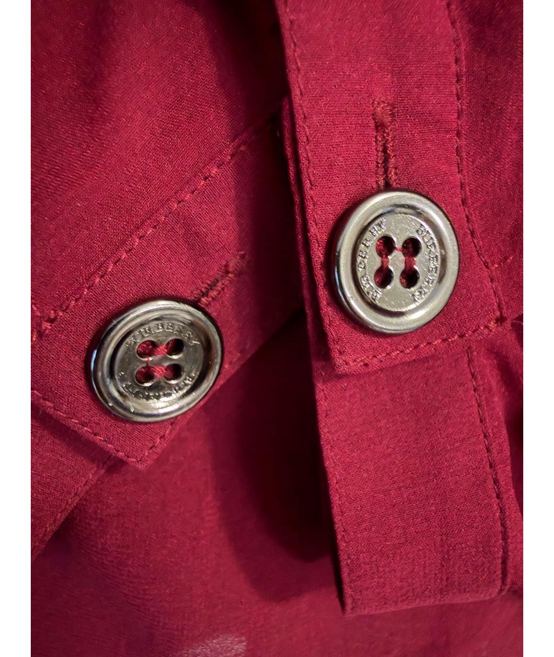 BURBERRY Бордовая шелковая блузы, фото 4