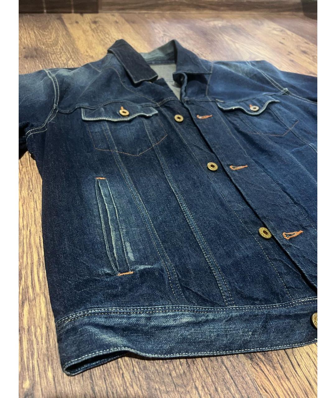 RALPH LAUREN Темно-синяя хлопковая куртка, фото 4
