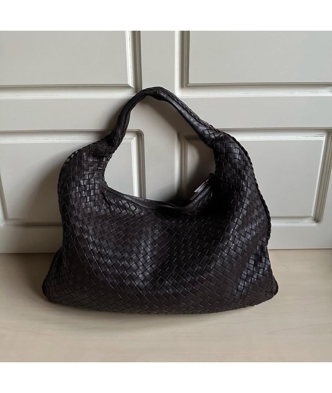 BOTTEGA VENETA Коричневая кожаная сумка тоут, фото 6