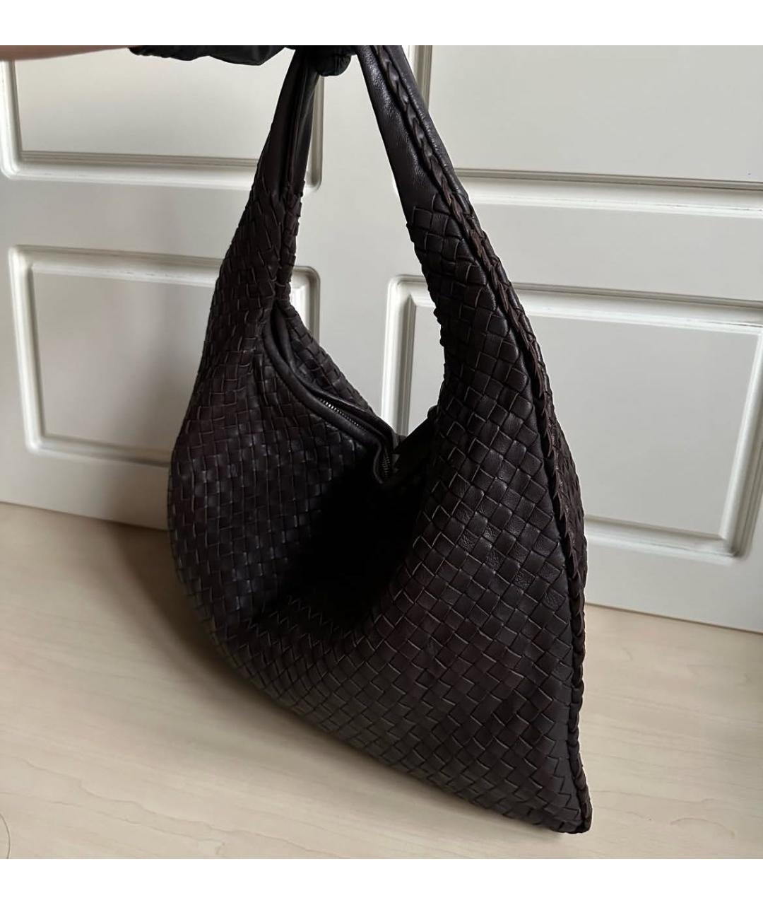 BOTTEGA VENETA Коричневая кожаная сумка тоут, фото 3