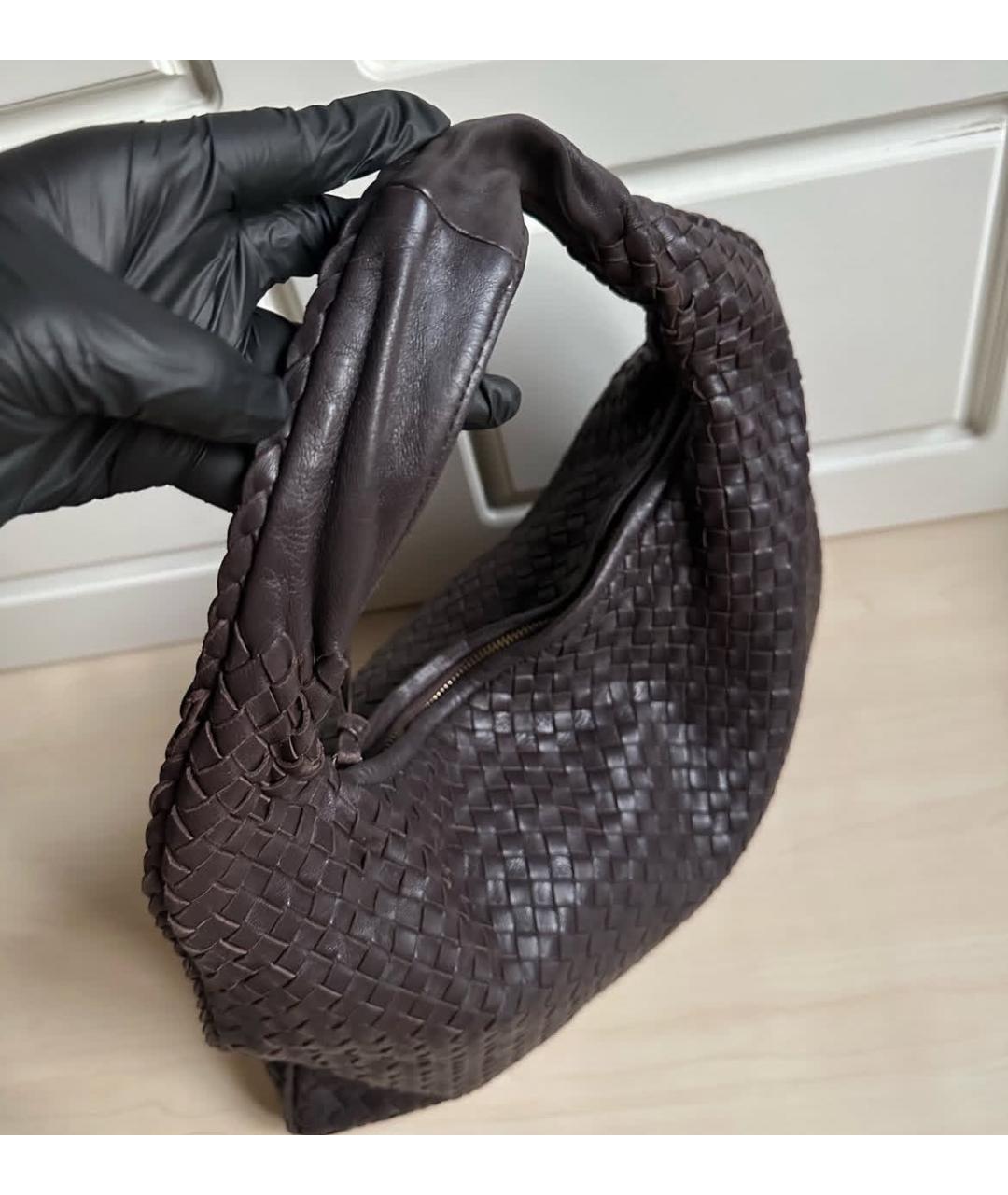 BOTTEGA VENETA Коричневая кожаная сумка тоут, фото 4