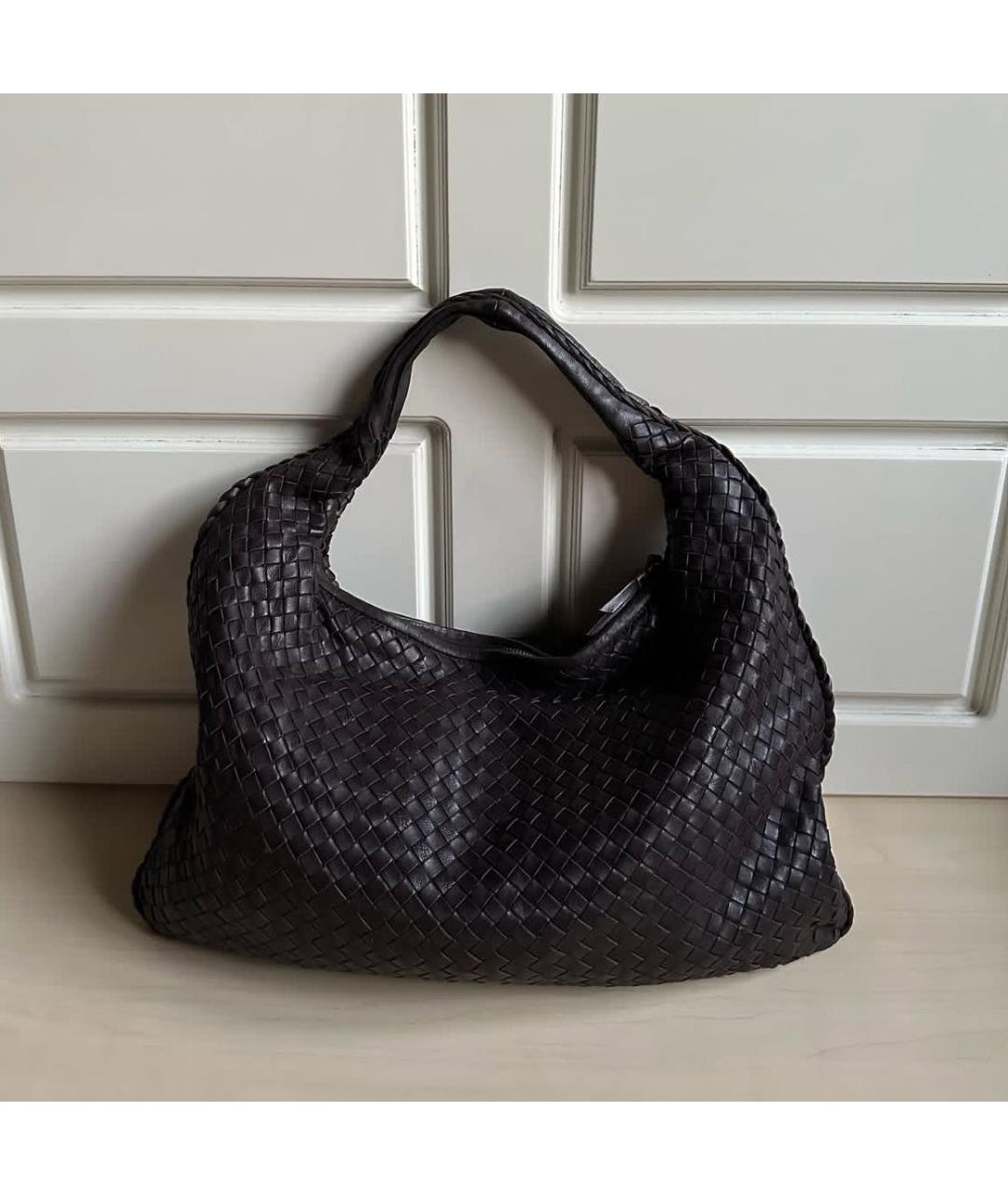 BOTTEGA VENETA Коричневая кожаная сумка тоут, фото 2
