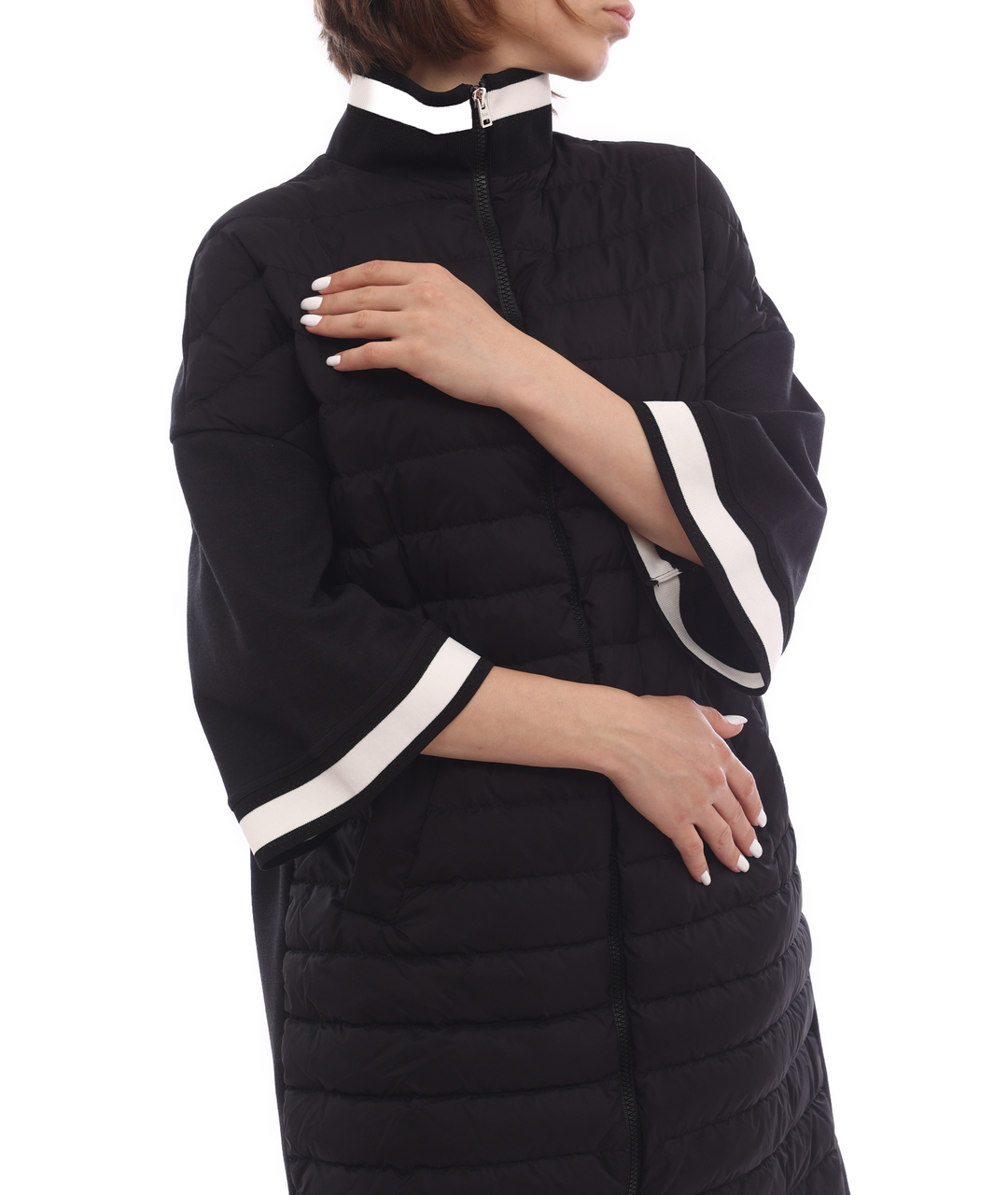 HERNO Черное полиамидовое пальто, фото 4