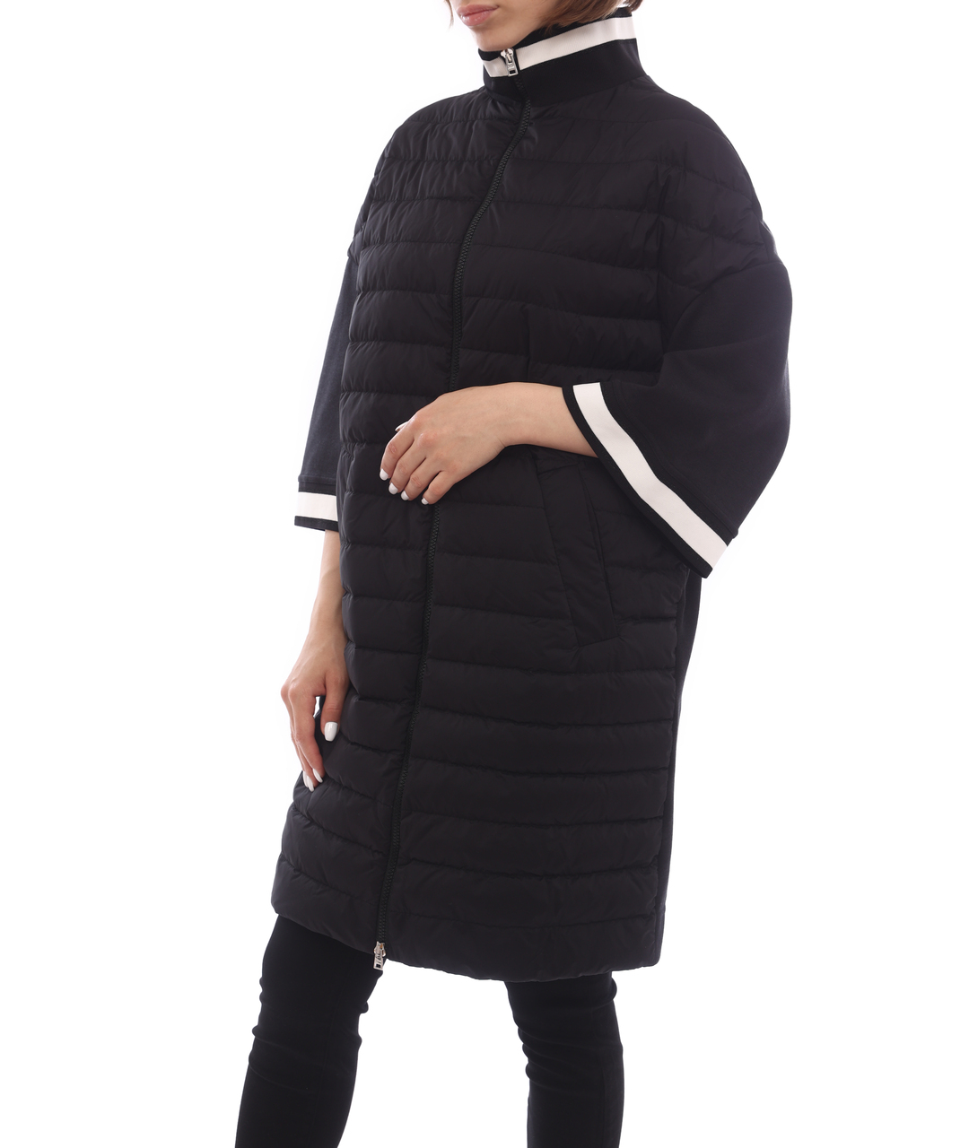 HERNO Черное полиамидовое пальто, фото 3