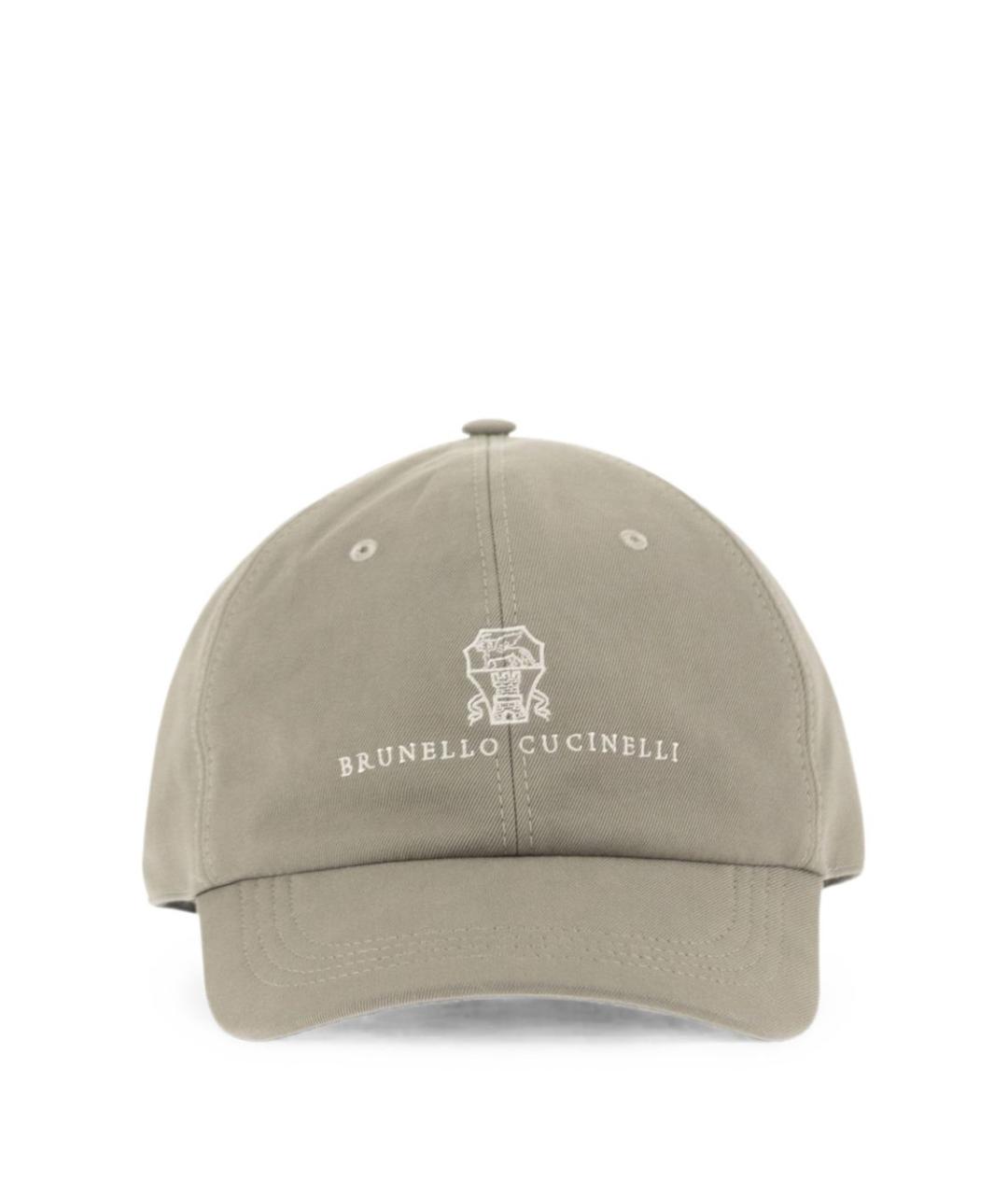 BRUNELLO CUCINELLI Хаки хлопковая кепка/бейсболка, фото 1