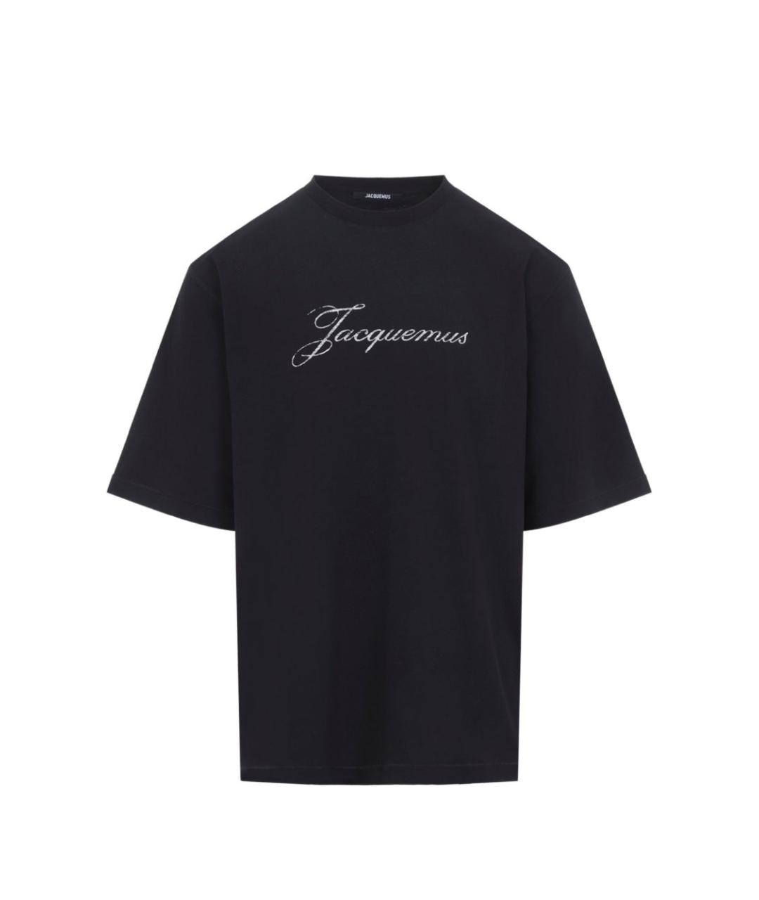 JACQUEMUS Черная хлопковая футболка, фото 1