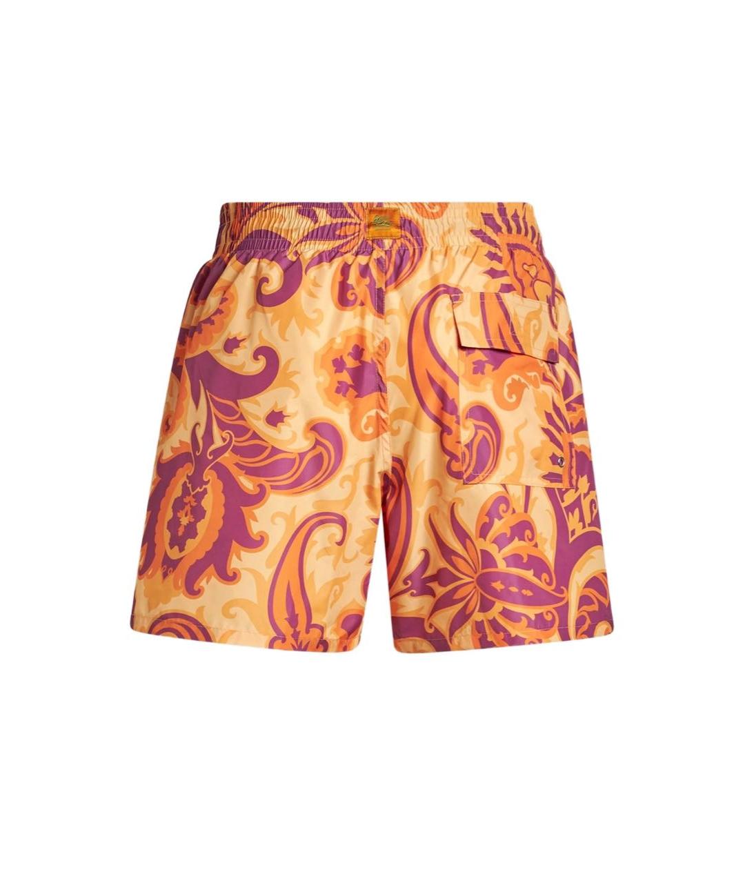 ETRO Оранжевые полиэстеровые шорты, фото 2