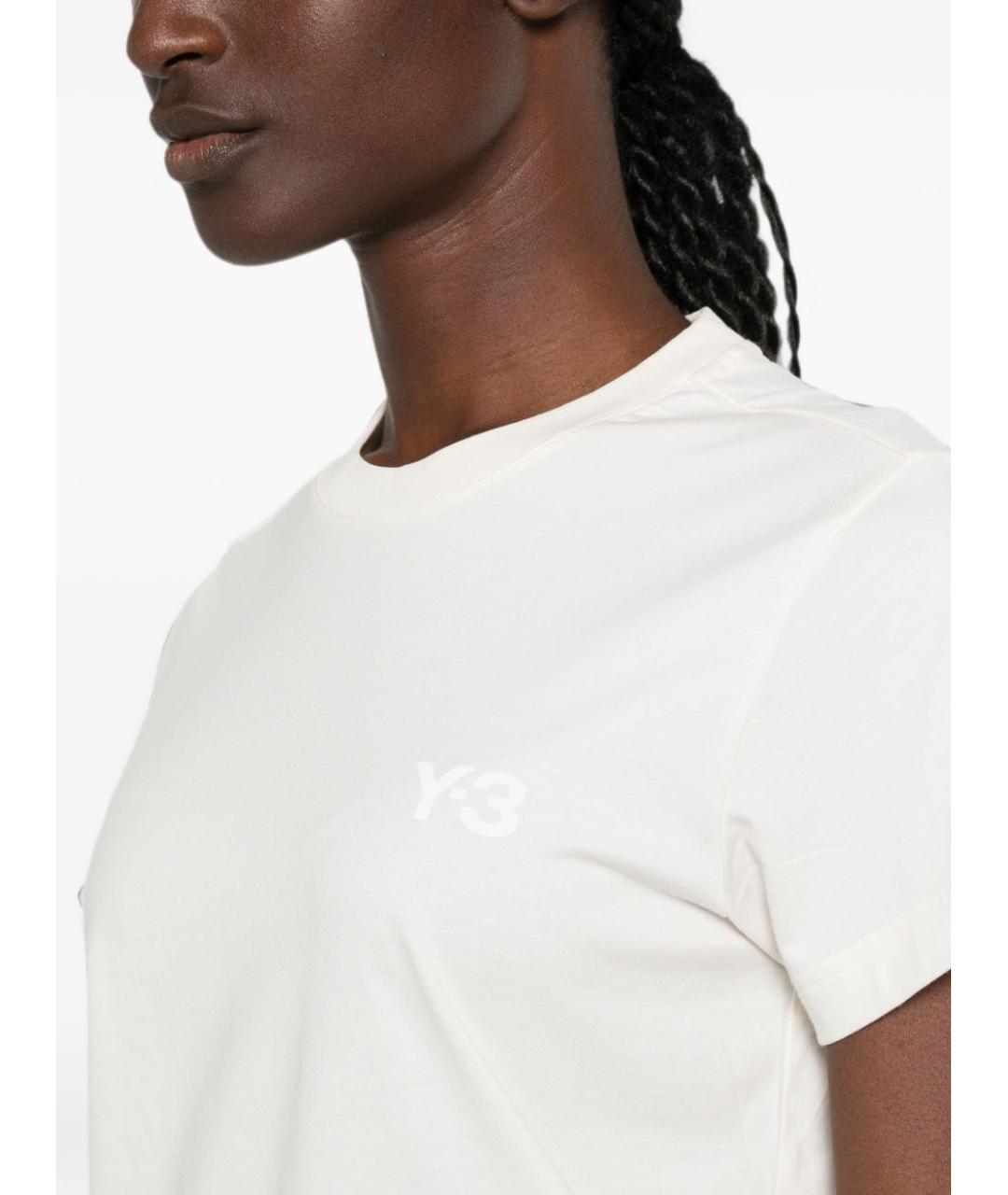 Y-3 Белая хлопковая футболка, фото 2