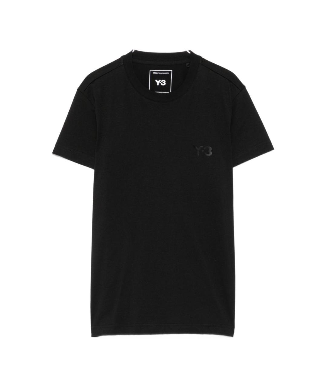 Y-3 Черная хлопковая футболка, фото 1