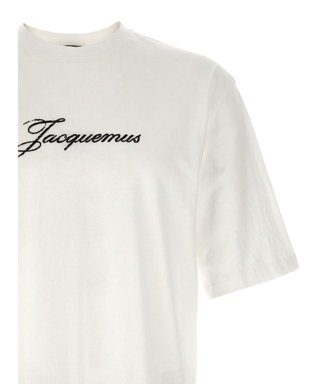 JACQUEMUS Белая хлопковая футболка, фото 2